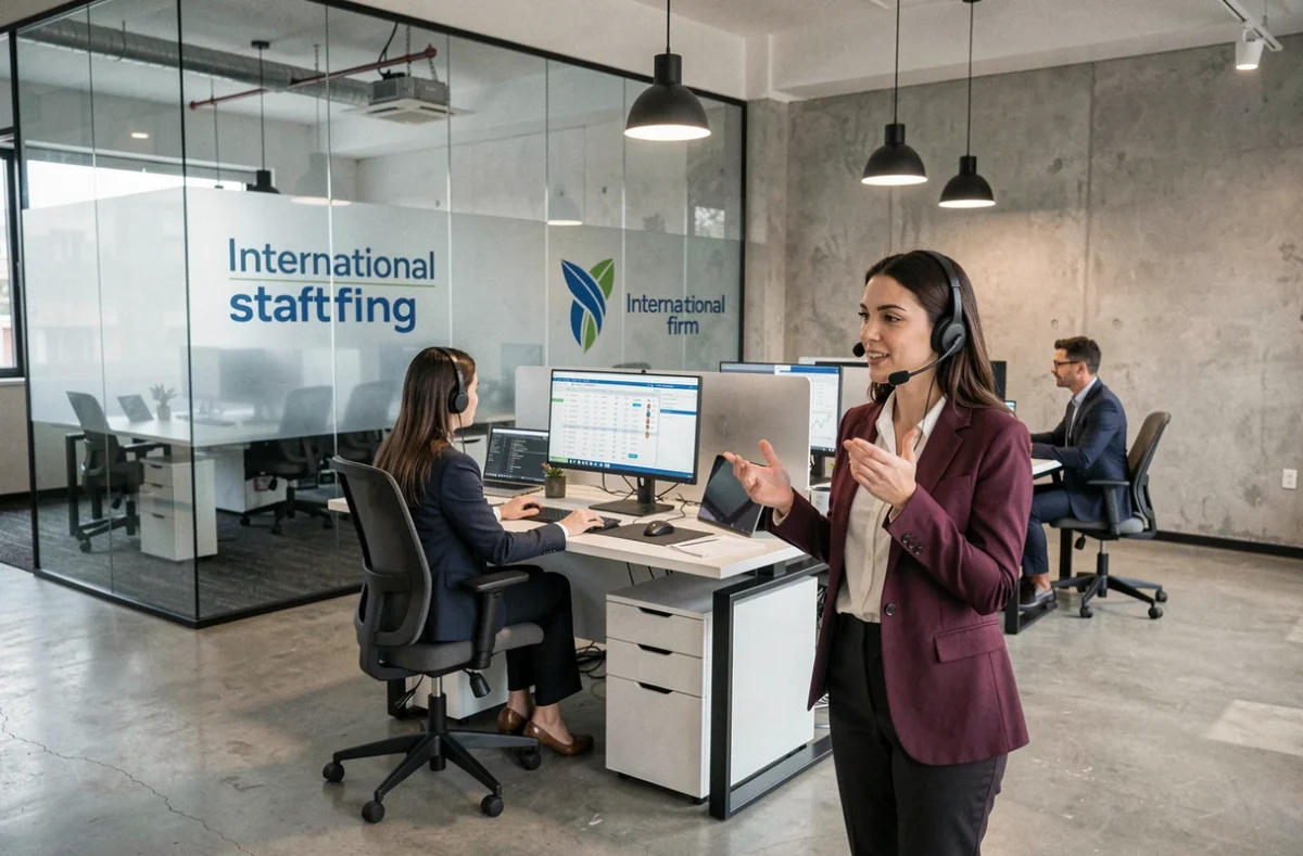 Bureau dynamique du cabinet Hays en Nouvelle-Aquitaine avec des consultants en recrutement travaillant sur des bases de données de candidats